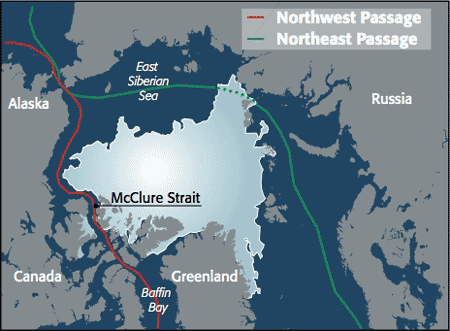 The Northwest an Northeast Passages Compared